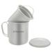 TOMSHOO 450ml Cup Camping Water Cup Picnic Mug with Lid and Tea Filter