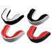 4Pcs Mouth Guard MMA Martial Arts Mouth Guard Mouthguard(Black White Red)