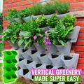 Stack Plant -Vertical Garden Plant Box Set - Self Watering Flower Pot Stackable Wall Planter (Green) (4pcs)