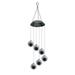 Warkul Solar Wind Chime Outdoor Eyeball Wind Chime Light IP44 Waterproof Solar-Powered Hanging LED Wind Chime Haunted House Party Decoration