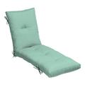 Arden Selections Outdoor Plush Modern Tufted Chaise Cushion 76 x 22 Water Repellent Fade Resistant Tufted Cushion for Chaise Lounger 76 x 22 Aqua Leala