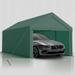 Grezjxc 10 x 20ft Steel Carport Heavy Duty Awning Car Canopy Tent with Side Walls for outdoor Truck Boat Car Port Party Storage (Green)