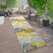 World Rug Gallery Floral Leaves Flatweave Indoor/Outdoor Area Rug - YELLOW 2 x7