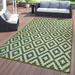 World Rug Gallery Contemporary Geometric Trellis Indoor/Outdoor Area Rug Green - 7 10 X10