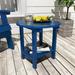 ZEKOO Round Plastic Adirondack Tables Outdoor Side Table Navy Blue