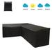 Willstar L Shape Dining Set Cover Patio Waterproof Dustproof Garden Outdoor Furniture Sofa Protector With Storage Bag for Moving or Sunscreen-9.84 ft-Seat Cover