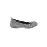 Lands' End Sneakers: Ballet Wedge Classic Gray Print Shoes - Women's Size 6 1/2 - Round Toe