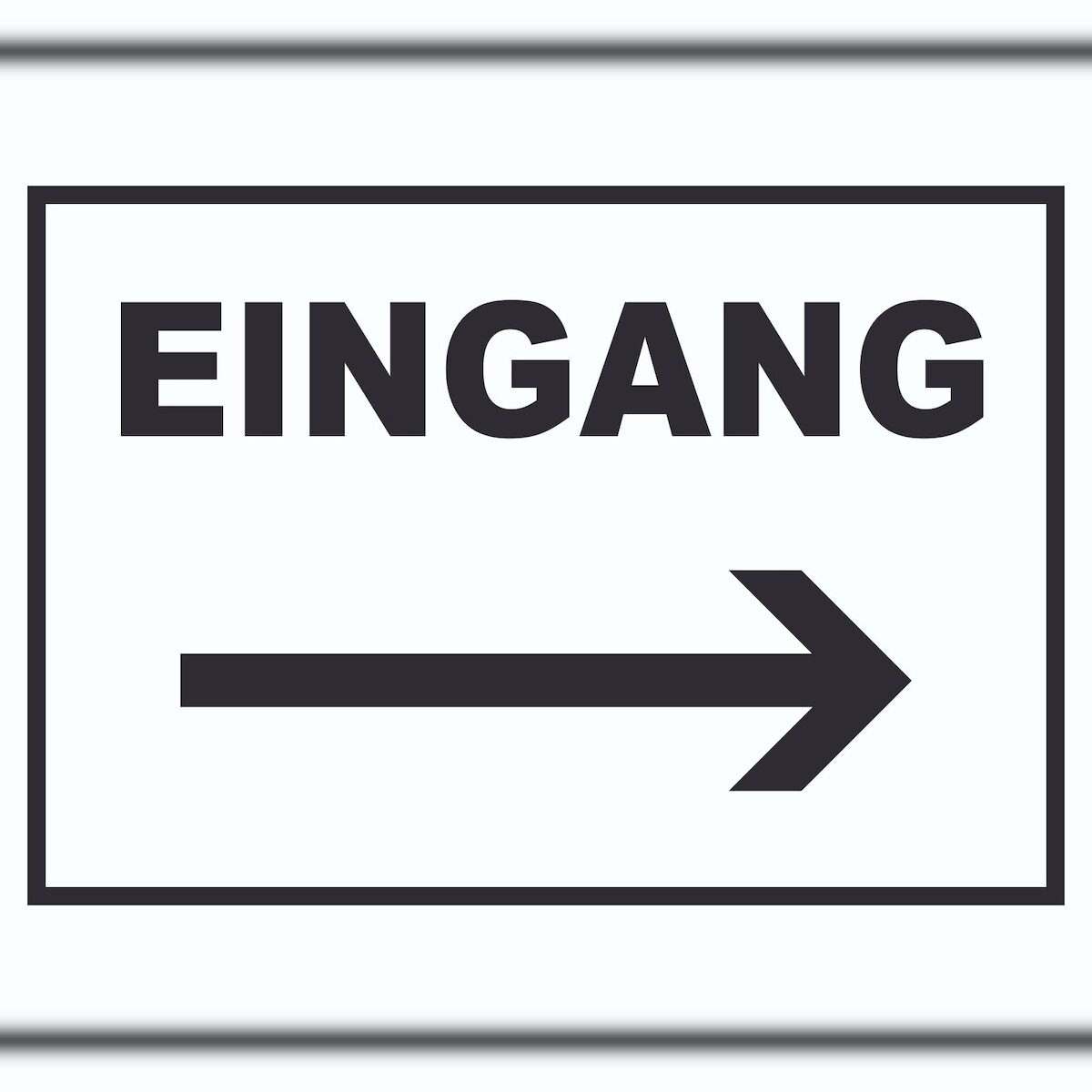 Eingang Pfeil rechts Schild A5 (148x210mm) Image