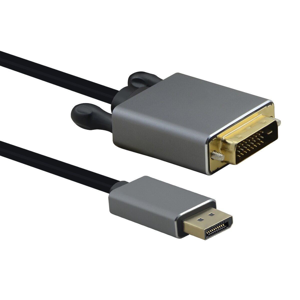 Helos Anschlusskabel, DisplayPort Stecker/DVI Stecker, PREMIUM, 3,0m, schwarz Image