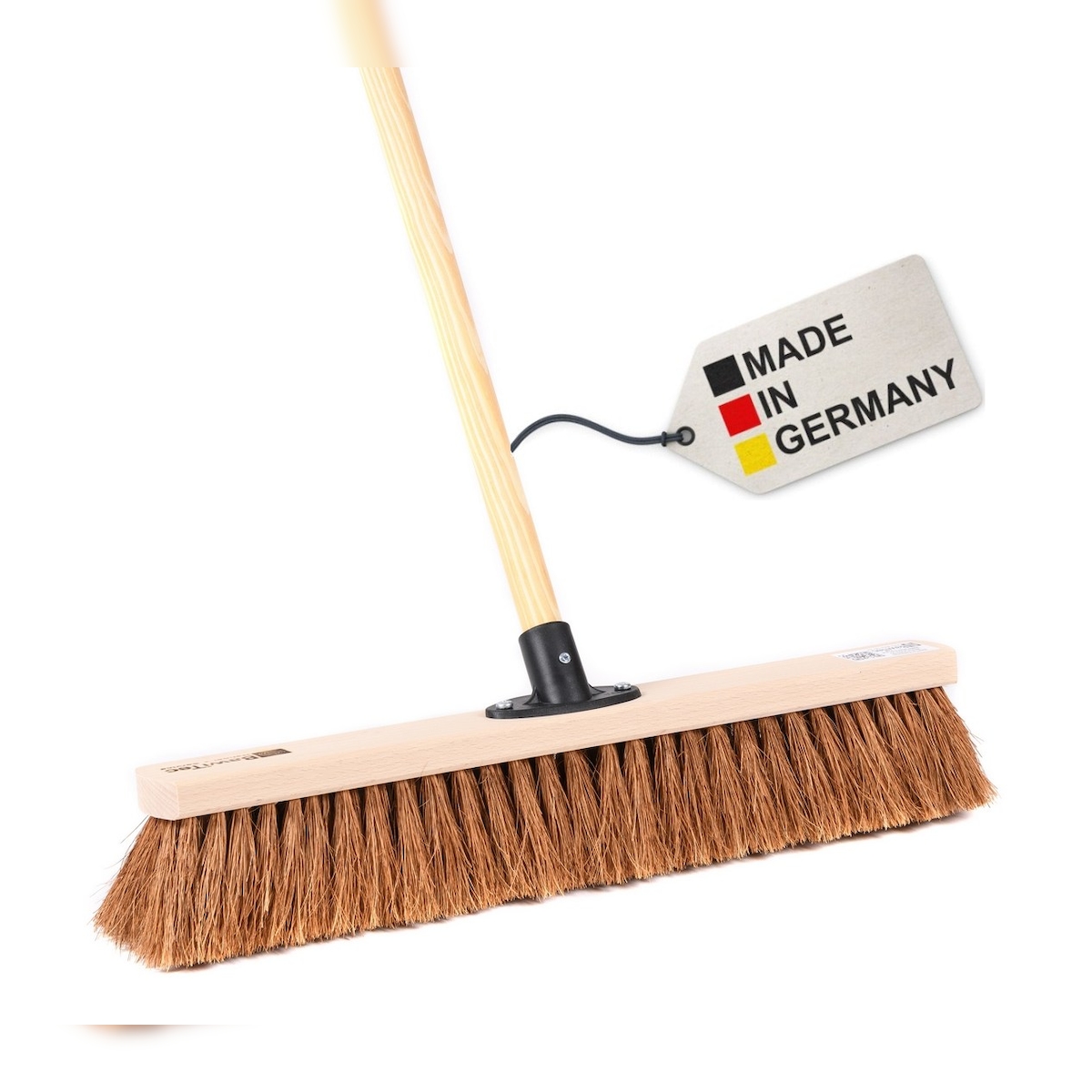 Industriebesen Kokosborsten 40cm Breit mit Stiel Holzstiel 160cm Lang Kokosbesen Besen Kehrbesen Handwerkerbesen Image