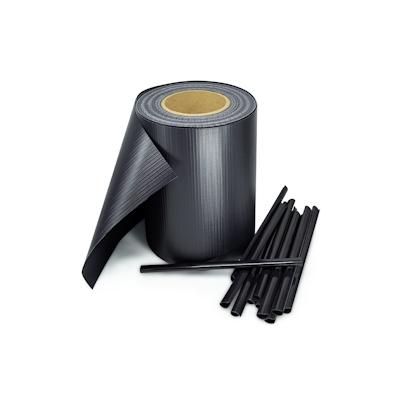 Sichtschutzstreifen + 30 Befestigungsclips Sichtschutzstreifen Zaunblende 35 m Rolle 19 cm PVC Zaunfolie Windschutz Doppelstabmatten Anthrazit 35m Image