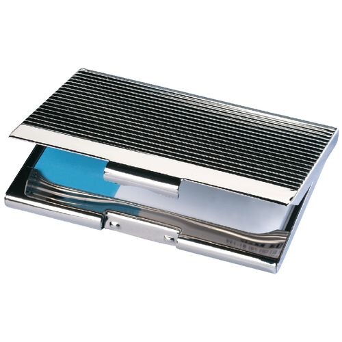 Sigel Visitenkartenetui Classic Spezial 20 Karten Silber 9 x 0,5 x 5,5 cm Image