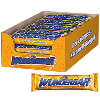 Cadbury Wunderbar Peanut-Butter Schokoriegel 24 x 49 g (1,17 kg) Image