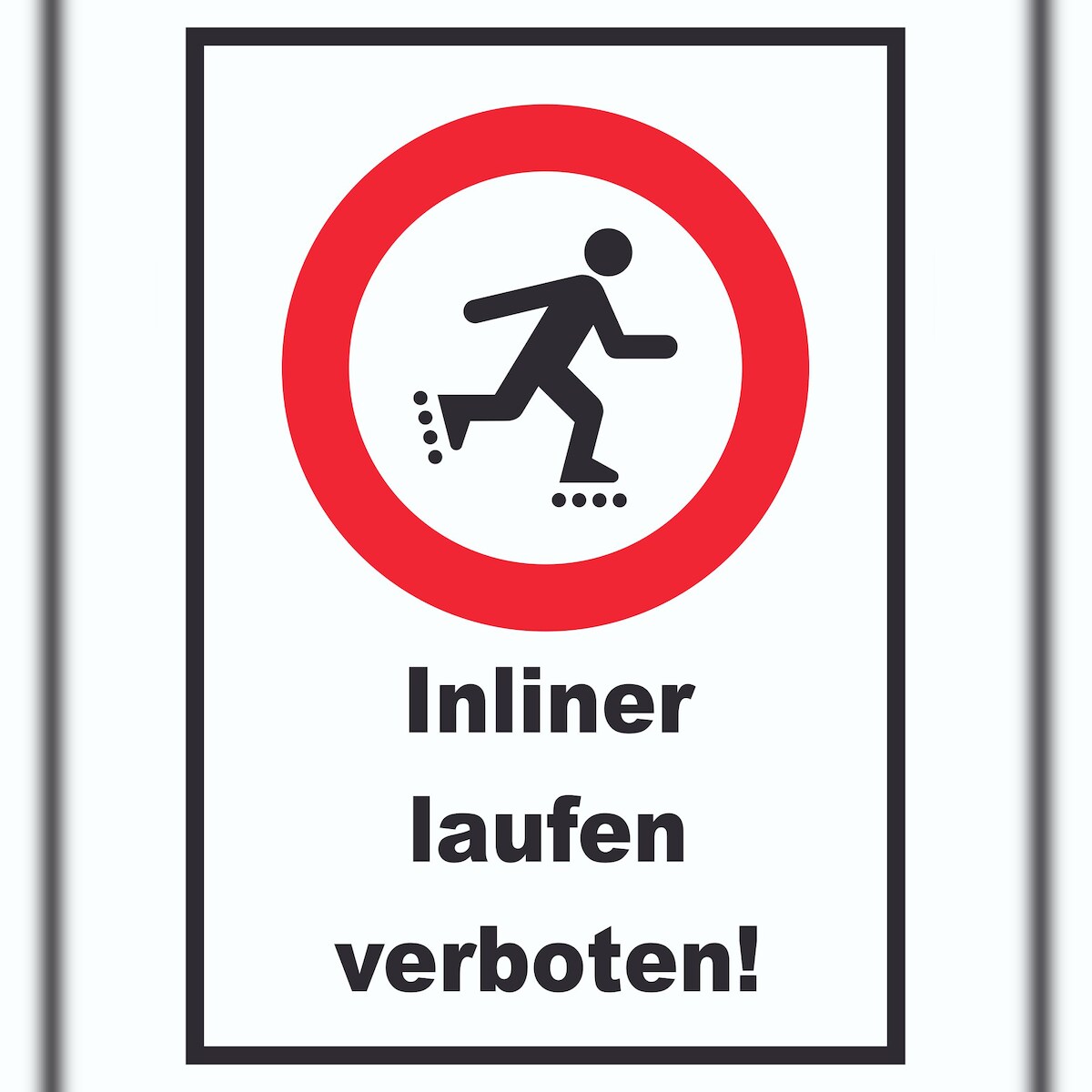 Inliner laufen verboten Schild A5 (148x210mm) Image