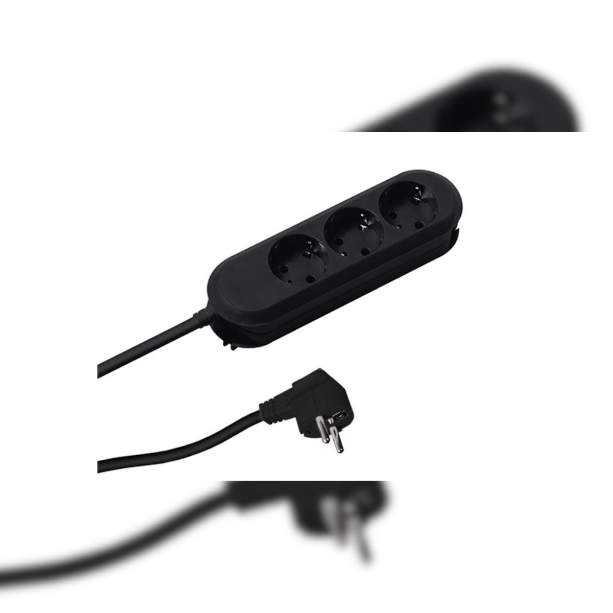 Bachmann Steckdosenleiste SMART 3-fach, schwarz 1,5m, ohne Schalter Image