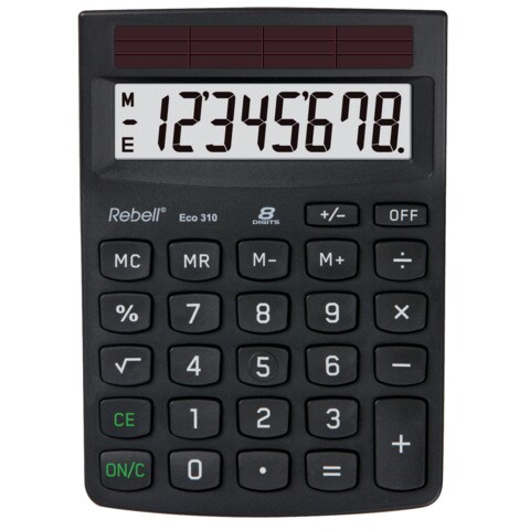 Öko-Tischrechner Eco310, 8stellig, 102x143x29mm, schwarz Image