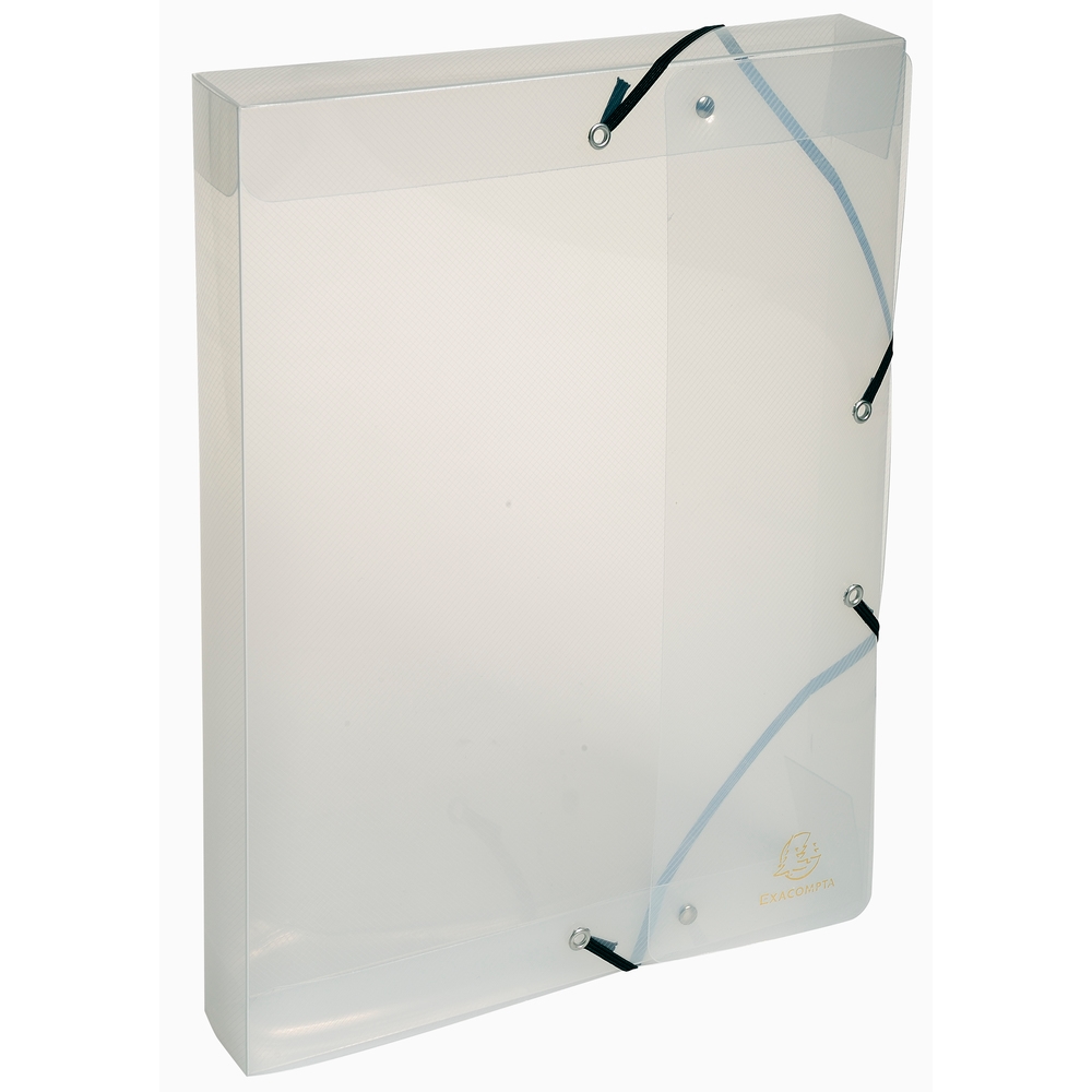 Exacompta Archivbox aus PP 700µ, Rücken 40mm, 25x33 cm für DIN A4 - Crystal Image