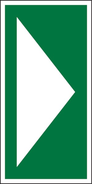 Rettungszeichen, Richtungspfeil - DIN/TR 4844-4 - 100x200 mm Folie selbstklebend, nachleuchtend Image
