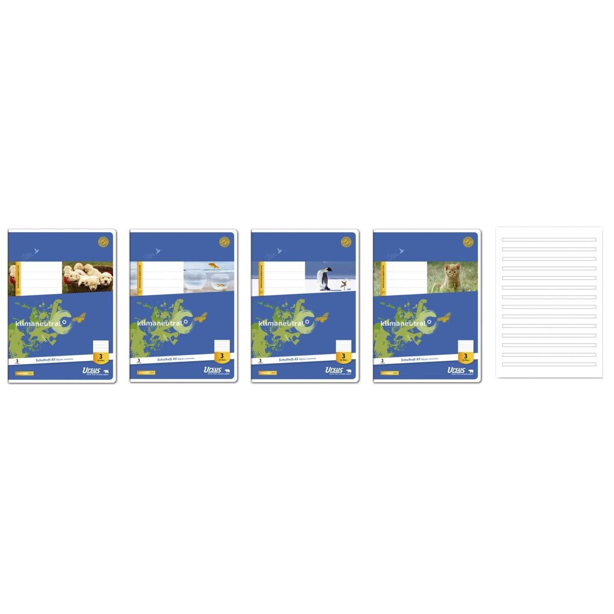 Heft LIN3 A5 16 Blatt 80g/qm 14 Doppellinien Image