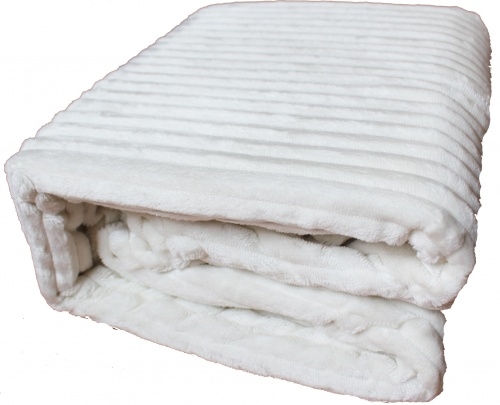 KH-Haushaltshandel Winter Wende Bettwäsche Cashmere Cord, 135x200+80x80cm, hellgrau, Fleece Plüsch Teddy Image