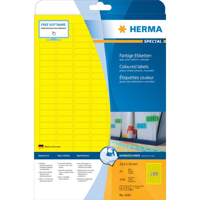 HERMA Universal-Etiketten SPECIAL, 105 x 148 mm, blau Image