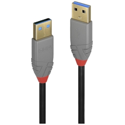 Lindy 36750 Lindy USB 3.0 Kabel Typ A/A Anthra Line M/M 0.5m Image