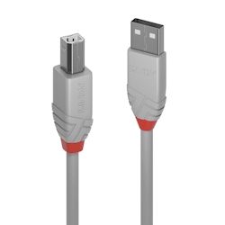 Lindy 36681 Lindy USB 2.0 Kabel Typ A/B Anthra Line M/M 0.5m Image