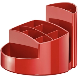 HAN Schreibtisch-Köcher Rondo rot 9 Fächer, 140x140x109mm, Kunststoff Image