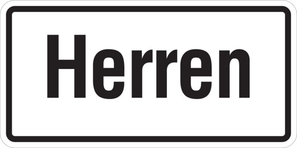 WC-Schild, Herren, Folie, 50 x 100 mm - 100x50 mm Folie selbstklebend Image