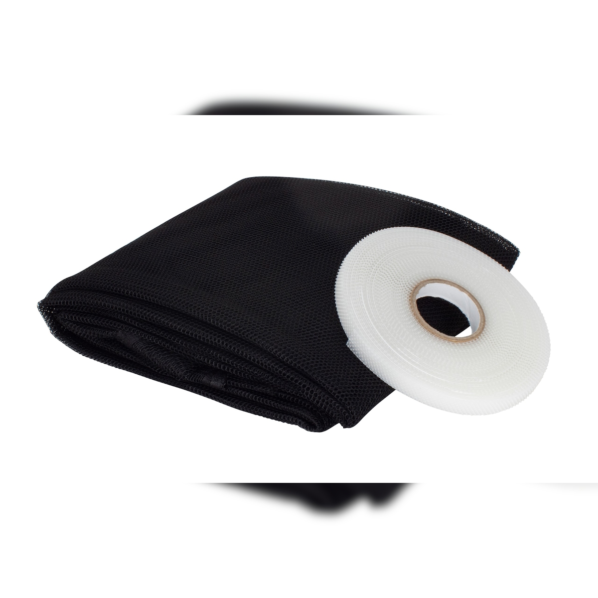 APANA Fliegengitter Insektenschutz Fenster bodentief ohne Bohren Klettband Mückengitter Gaze französischer Balkon kürzbar weiß 130 x 150 cm Image