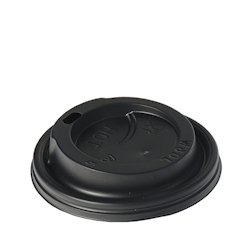 Starpak 100 Dom-Deckel, PS "To Go" rund Ø 8 cm · 2 cm schwarz Image