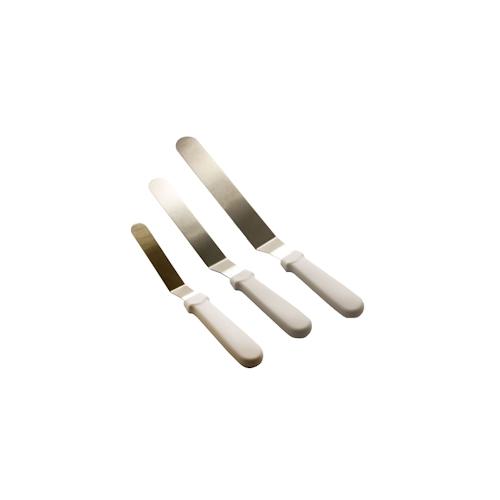 Airbrush-City 3er Set Winkelpalette Spatel 15cm 20,5cm 25,5cm weiß Kuchenmesser Tortenmesser Torten Tortenheber