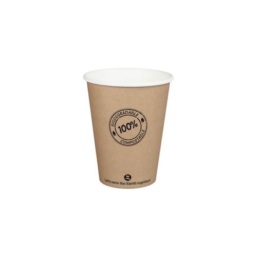 100x BIO Kartonbecher Kaffeebecher CoffeeToGo bis 100°C 300ml O9cm