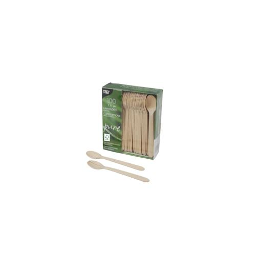 „PAPSTAR 100 Kaffeelöffel, Holz „“pure““ 11 cm“