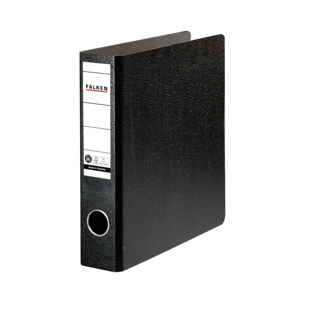 Falken 11285889 Ordner A5 hoch Hartpappe, Rücken 80mm - Schwarz Image