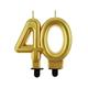 40. Geburtstag Kerze gold Zahl