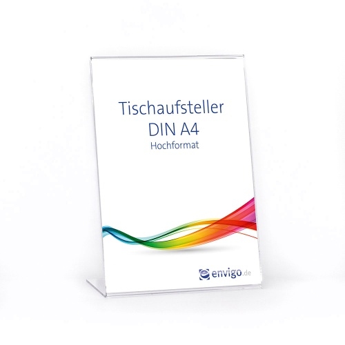 envigo Tischaufsteller »L-Ständer« DIN A4 hoch, PS Image