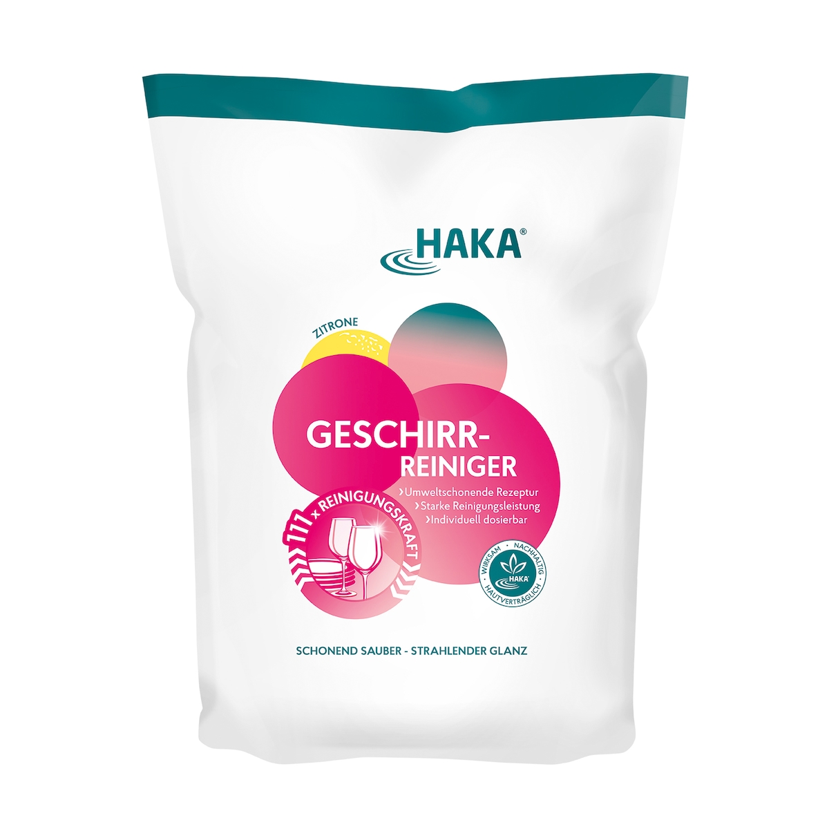 HAKA Geschirr-Reiniger Pulver Zitrone 2kg Spülmaschinenpulver Geschirrspülpulver Image
