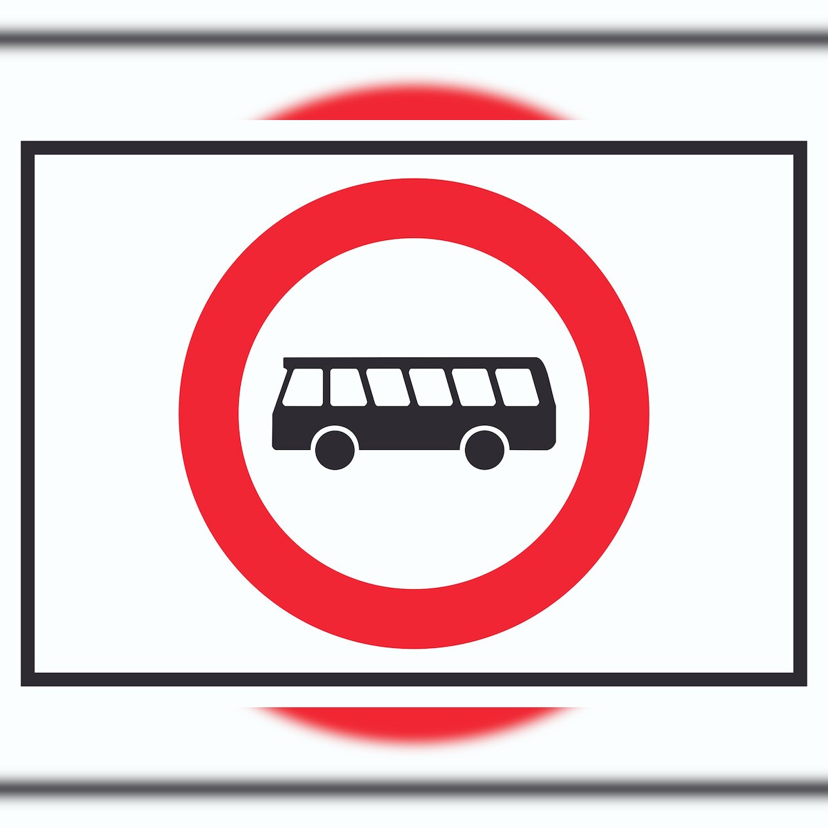 Durchfahrt verboten Bus Symbol Schild A6 (105x148mm) Image