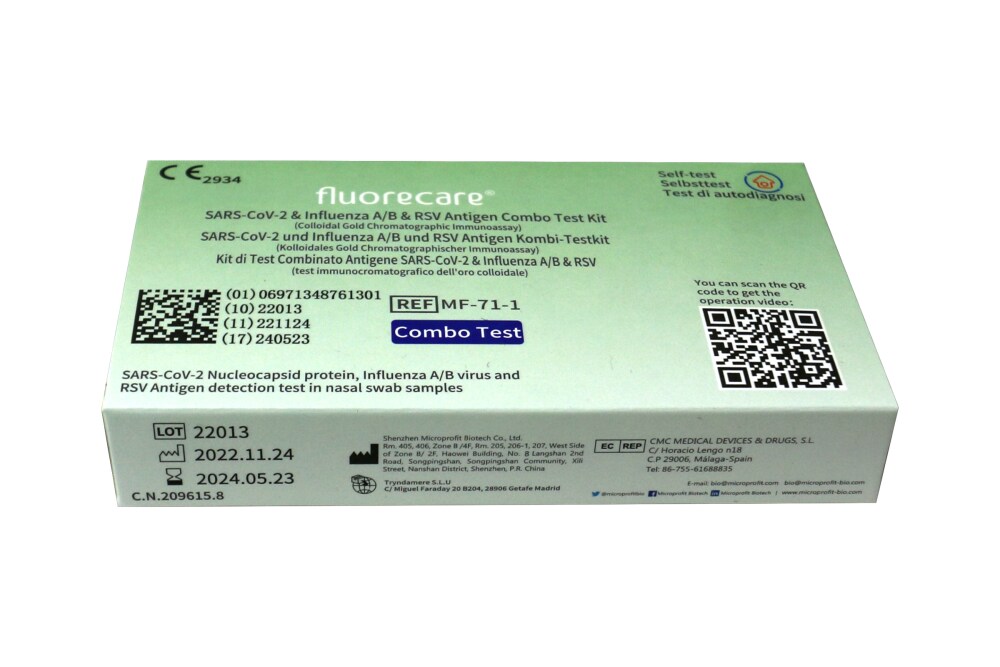 fluorecare® Corona-, Influenza- & RSV-Test Image