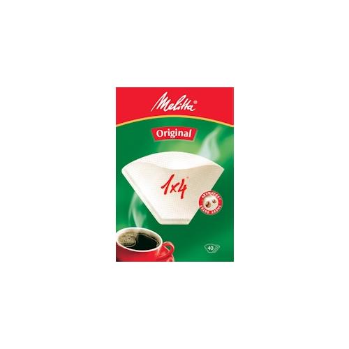 Melitta 6657291 Kaffeefilter Größe 1×4 / 40 Stück für Filterkaffeemaschine