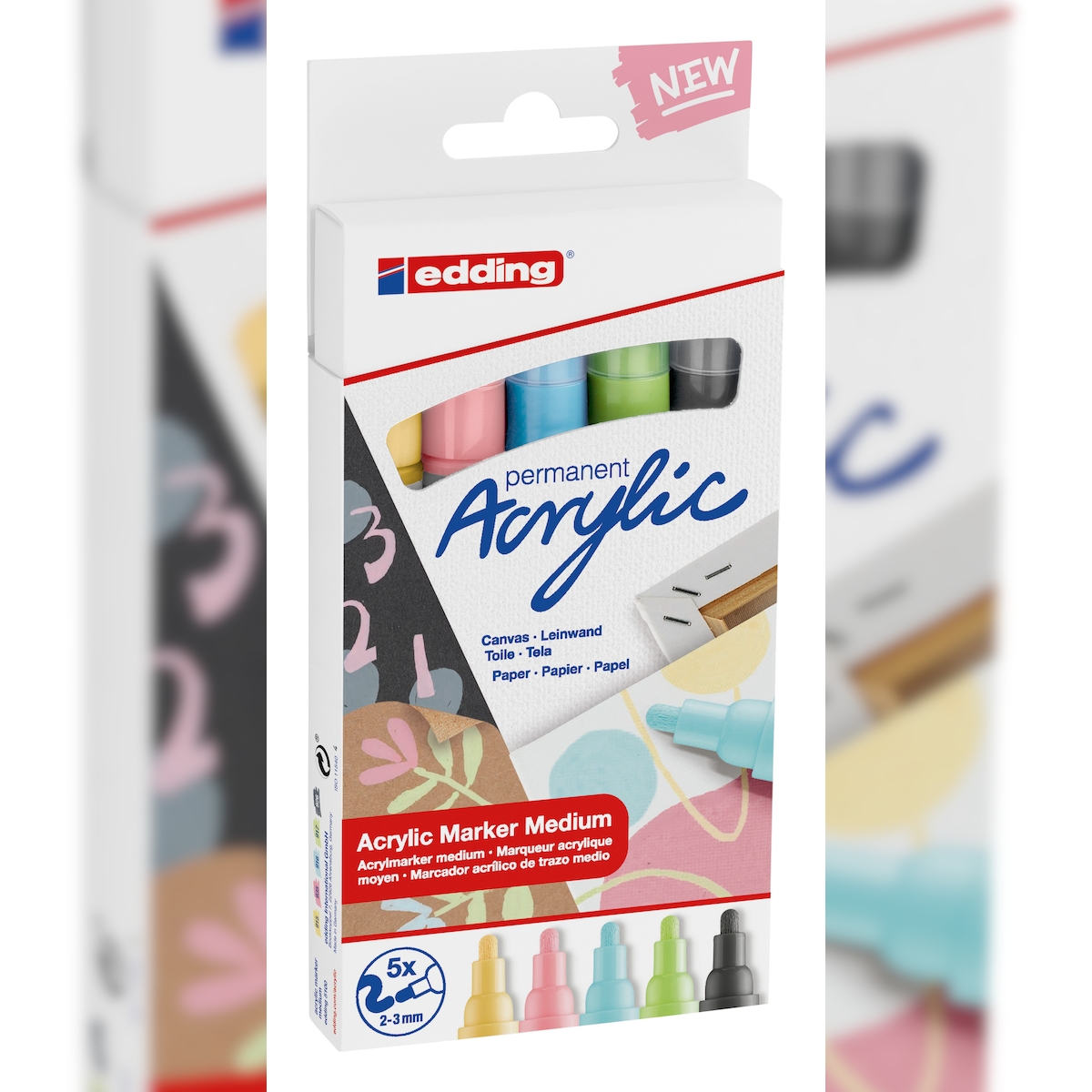 edding 5100 Acrylmarker sortiert pastell (5er Set) Image
