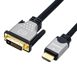 ROLINE Monitorkabel DVI (24+1) - HDMI, ST/ST, schwarz / silber, 2 m Image