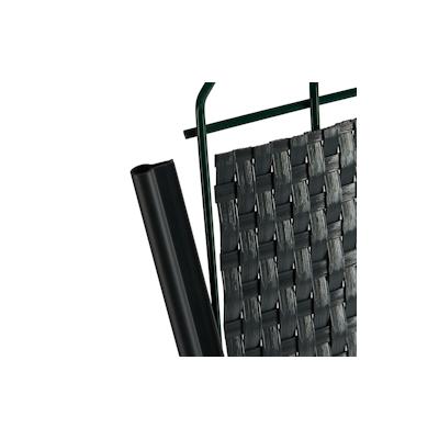 Wilk Abschlußleisten zum Befestigen der Rattan-Sichtschutzstreifen, Farbe schwarz, 10er-Pack