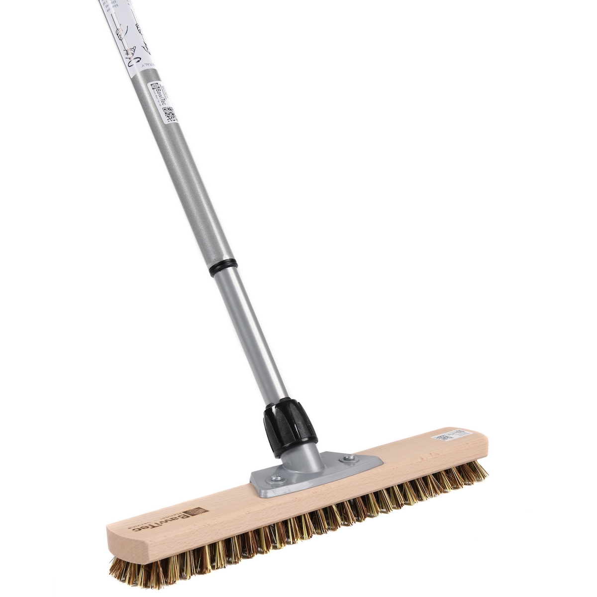 XXL Großraumschrubber 40cm Breit mit Teleskopstiel max. 200cm harte UnionMix-Borsten mit Stiel Schrubber Holz Image