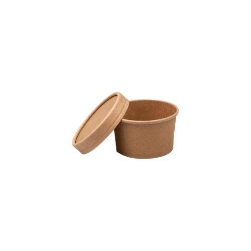 50x Dressingbecher Saucenbecher inkl. Deckel aus Kraftpapier FSCR 60ml