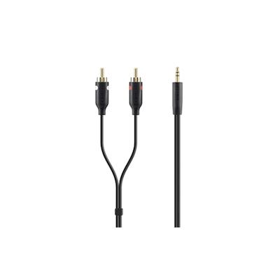 Belkin F3Y116BT2M Audio-Kabel 2 m 2 x RCA 3.5mm Schwarz Image