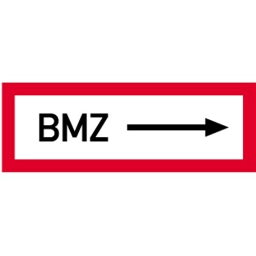 Schild BMZ rechtsweisend, Alu, reflektierend RA1, 297x105 mm Image