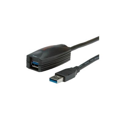 ROLINE USB 3.2 Gen 1 Aktives Repeater Kabel, schwarz, 5 m Image