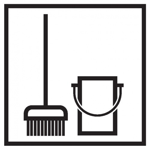 Aufkleber I Türschild Piktogramm Putzraum, Folie, selbstklebend, 150x150mm Image